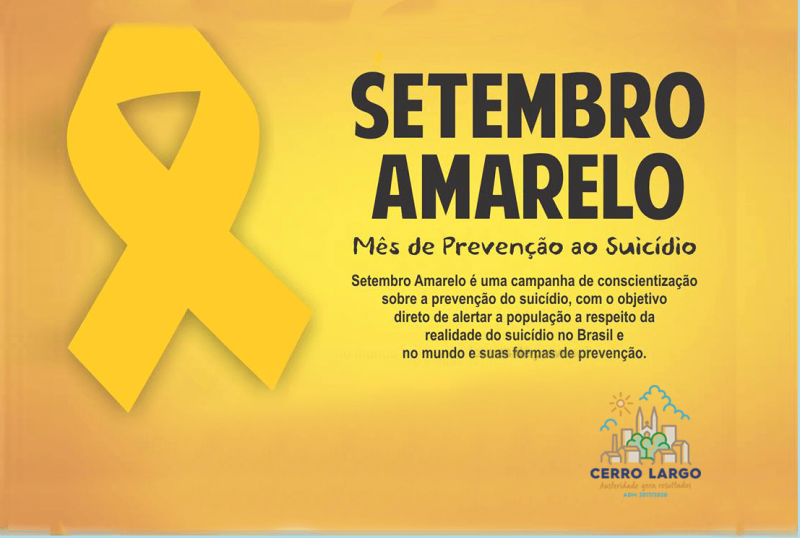 "SETEMBRO AMARELO" MÊS DE PREVENÇÃO AO SUICÍDIO 